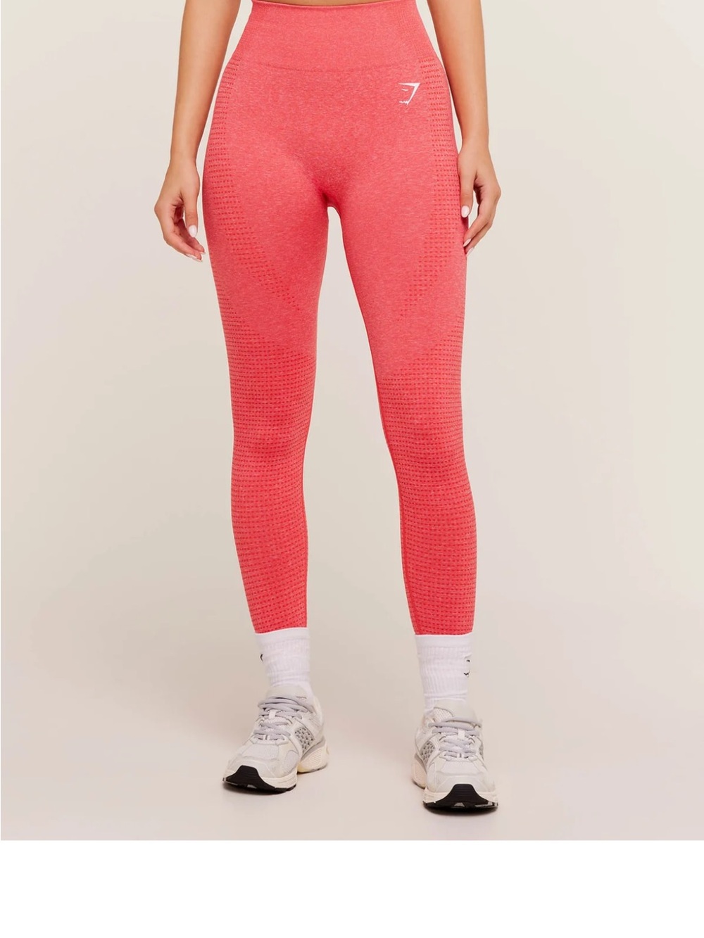 Gymshark Vital Seamless High-Waist Leggings in Coral Red Marl